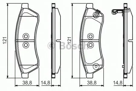BOSCH 0986495168 Дисковые колодки задние
