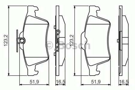 BOSCH 0986495216 Дисковые колодки задние PREMIUM2