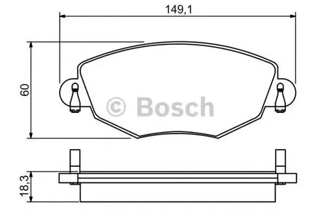 BOSCH 0986495230 0 986 495 230 колодки дисковые передние  Ford Mondeo III 1.8i-2.5i/2.0Di 00>
