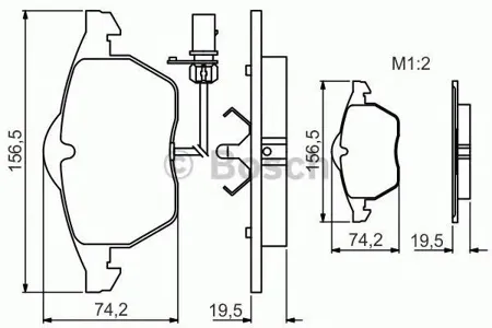 BOSCH 0986495232 0 986 495 232 колодки дисковые передние Audi A6 1.8T/2.0/2.5TDi 97-02,VW Passat 1.6-2.5TDi 98>