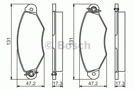 BOSCH 0986495235 0 986 495 235 колодки дисковые передние Citroen Xsara 1.4i-1.9TD, Renault Kangoo all 97-05