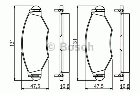 BOSCH 0986495244 0 986 495 244 колодки дисковые передние Peugeot 206 1.4/1.6/1.4HDi/1.9D 01>