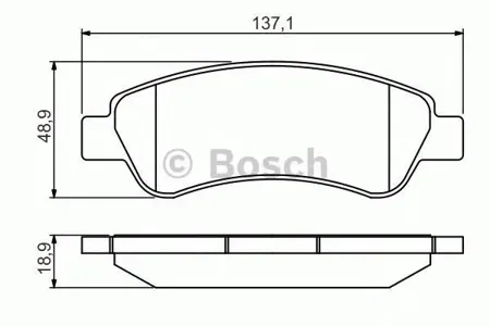 BOSCH 0986495254 0 986 495 254 колодки дисковые задние Citroen Jumper 2.2HDi 06>