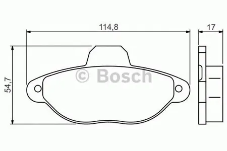 BOSCH 0986495255 0 986 495 255 колодки дисковые передн. с антискр. пл.Fiat Punto 1.2i 99>