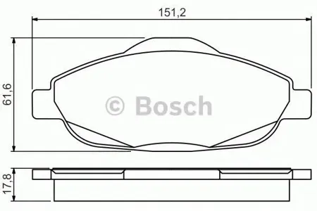 BOSCH 0986495266 0 986 495 266 колодки тормозные дисковые п. Peugeot 308/3008/408 1.4-2.0i/HDi 07>