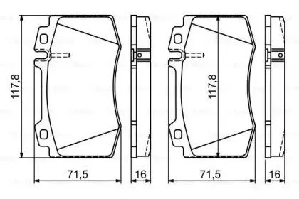 BOSCH 0986495278 0 986 495 278 колодки дисковые передн. с пластинами MB W163 3.5-5.0/4.0CDi/W220 2.8-6.0/3.2CDi 98>