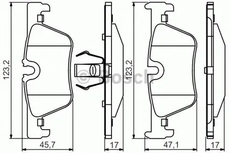 BOSCH 0986495289 0 986 495 289 колодки дисковые з. BMW 1 F20 1.6/1.8/2.0D 11>