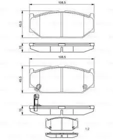 BOSCH 0986495308 Колодки тормозные дисковые