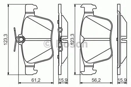 BOSCH 0986495346 Колодки тормозные дисковые задние