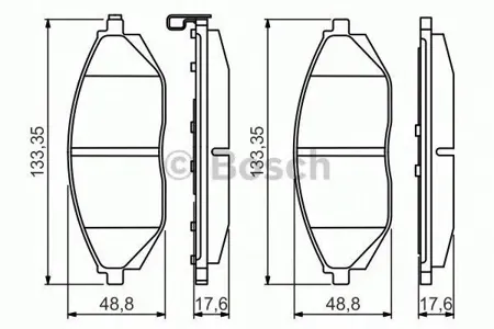 BOSCH 0986495349 Колодки тормозные дисковые передние