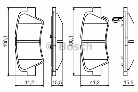 BOSCH 0986495351 0 986 495 351 колодки дисковые з. KIA Soul 1.6i/CRDi 09>, Hyundai Sonata V 2.0Ti/CRDi 05>